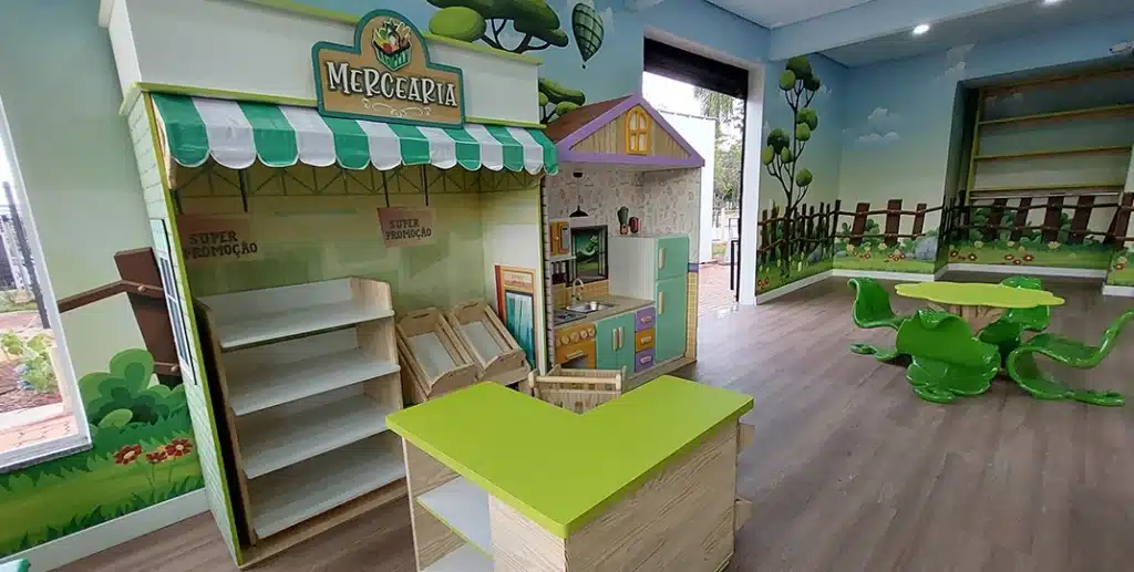 espaço kids para as crianças brincarem